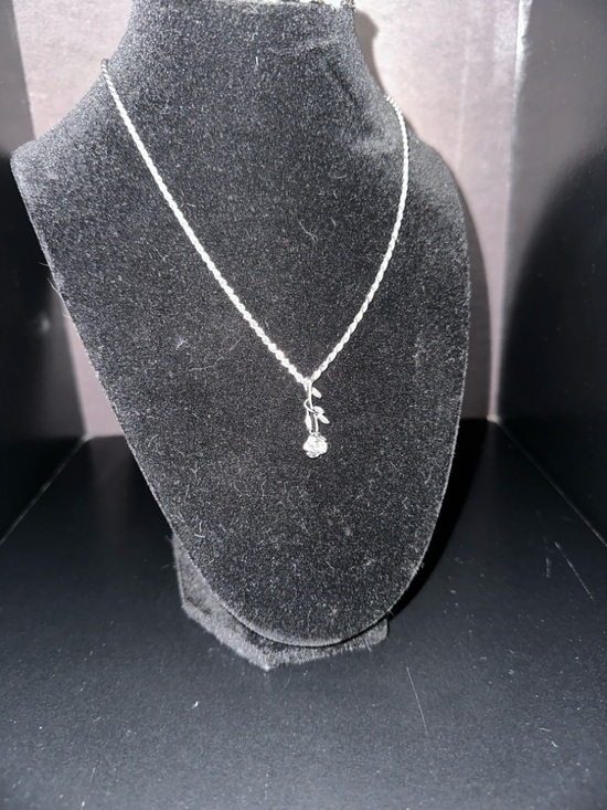 BabesLoveBoxes Jewelry - Delicate upside down Rose Pendant Necklace - Ladies hypoallergenic Jewelry